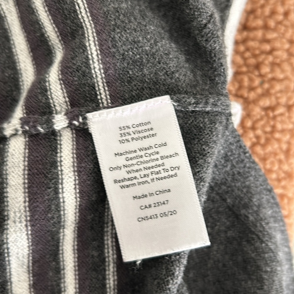 T by Talbots Grey Stripe Sweatshirt - Picture 4 of 5